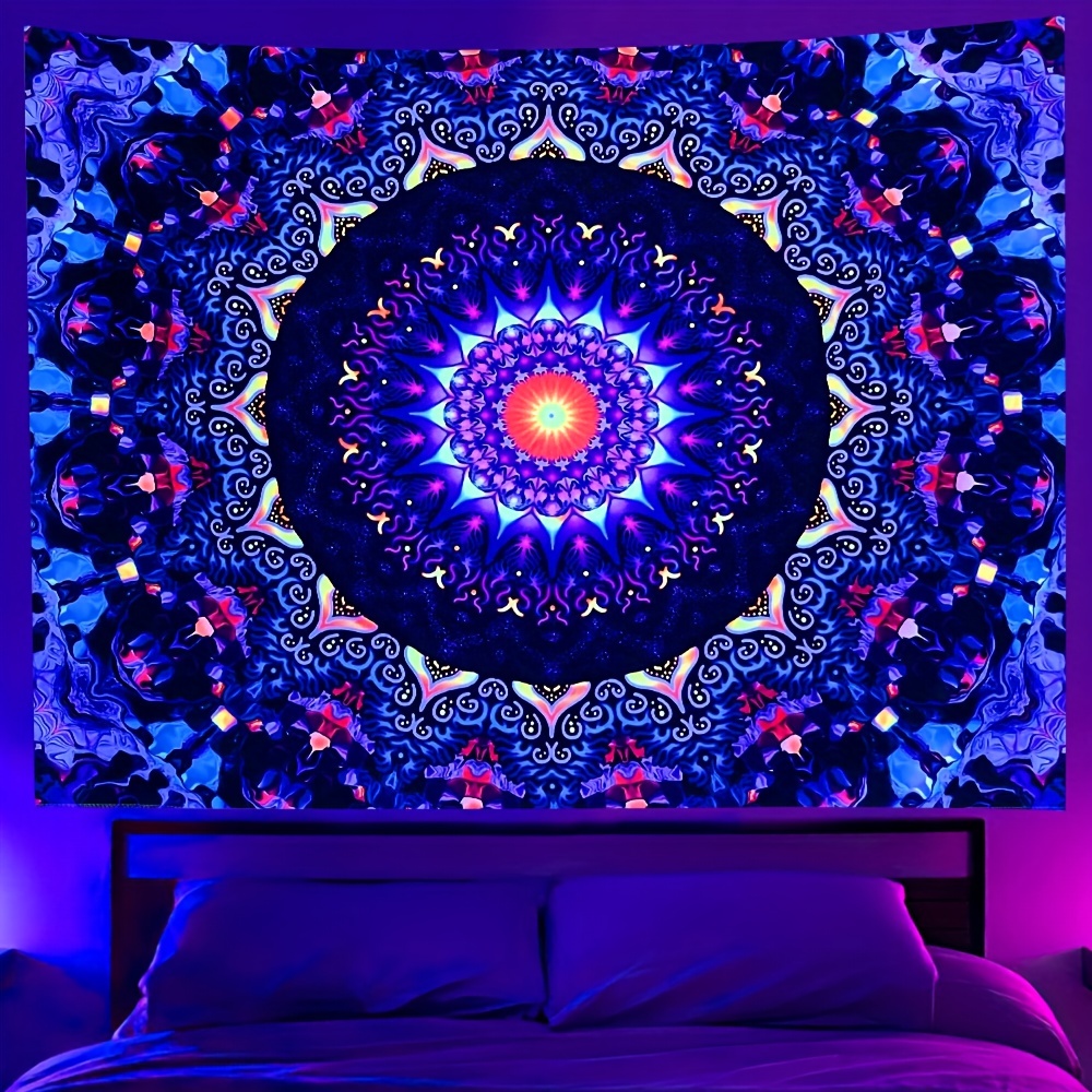 Beautiful Black Mandala Tapestry: Aesthetic Wall Decor Room! - Temu