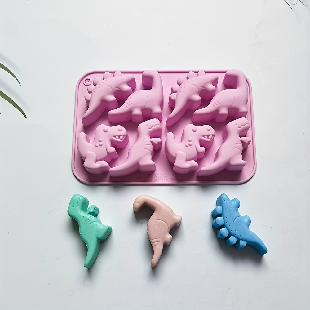 

1pc 8-cavity Silicone Mold, Dinosaur Shaped Fondant Chocolate Biscuit Pudding Mold, Cake Decoration Mold, Ice Cube Mold, Kitchen Accessories, Baking Tools, Diy Supplies