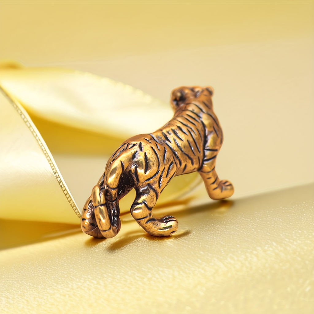 Pure Copper Vintage Tiger Ornament Brass Tiger Handmade - Temu