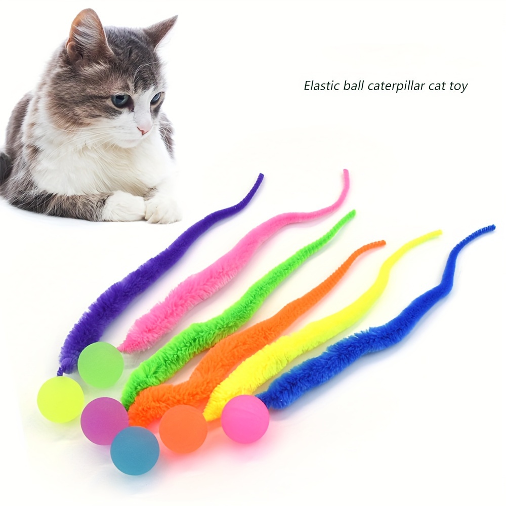 Funny Cat Stick Realistic Flexible Interactive Pulley Telescopic Fishing  Rod Cat Toy for Cats(Red Fish + Fishing Rod)