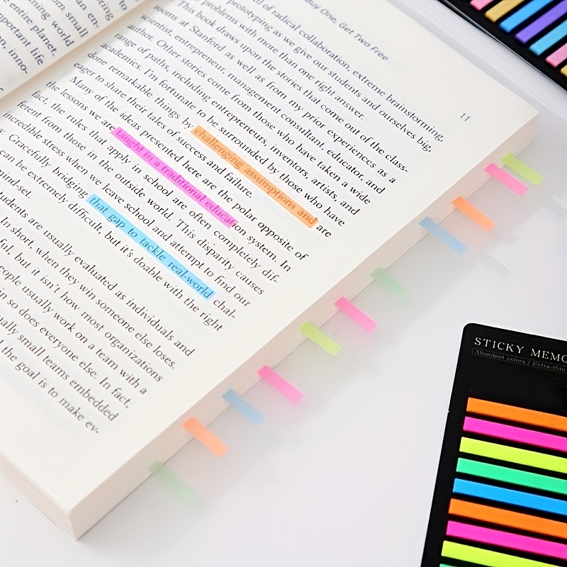 Rainbow Color Index Memo Pad Posted It Sticky Notes Paper - Temu