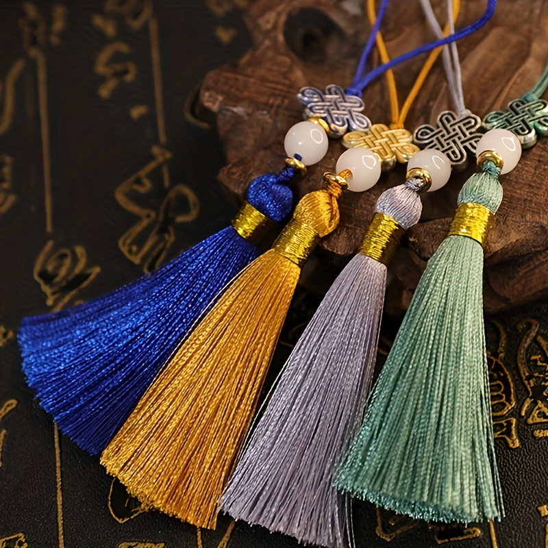 2/10pc 3'' Tassel Trim Craft Chinese knot Tassels Pendant for Jewelry Making