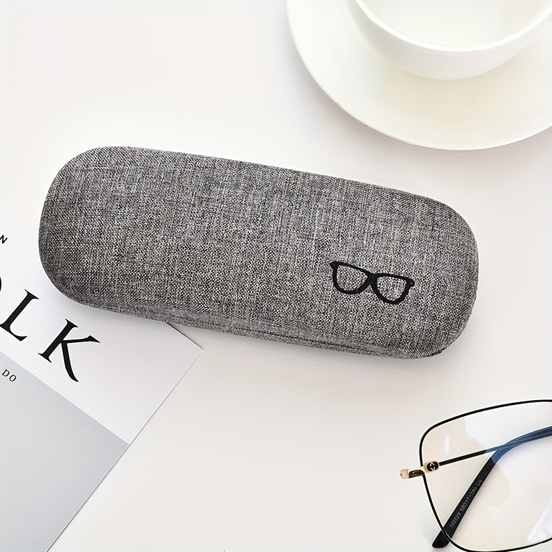 Linen Fabric Eyeglasses Case Hard Shell Protective Glasses Case