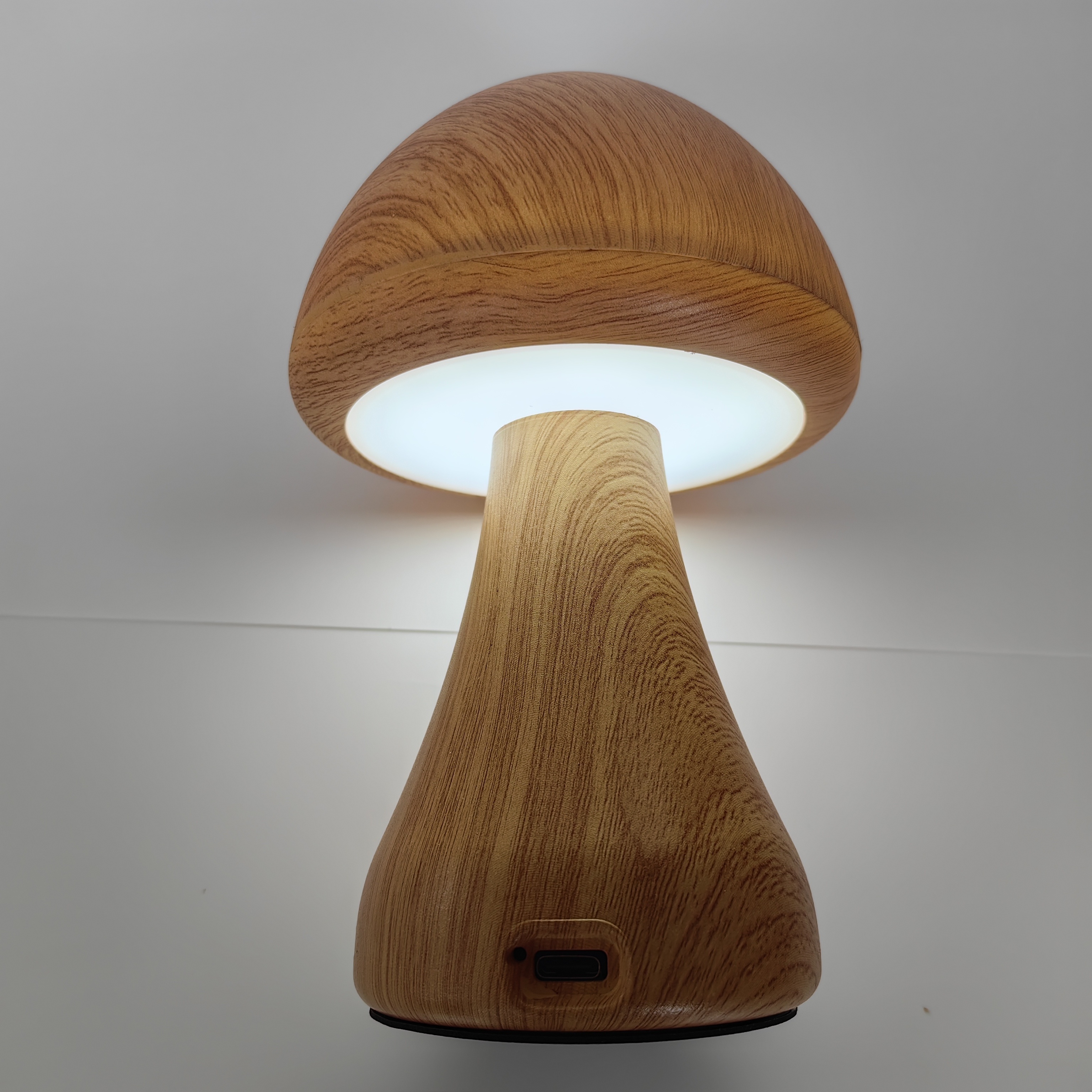 Lampe led veilleuse tactile en forme de champignon en bois
