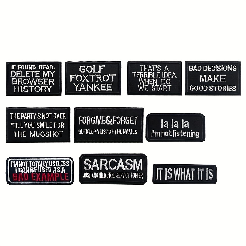 Set of 3 Embroidery Iron-on Funny Tactical Patches forgive -  in 2023