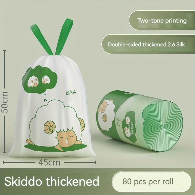 Thick Drawstring Garbage Bag Disposable Garbage Bag Cartoon - Temu