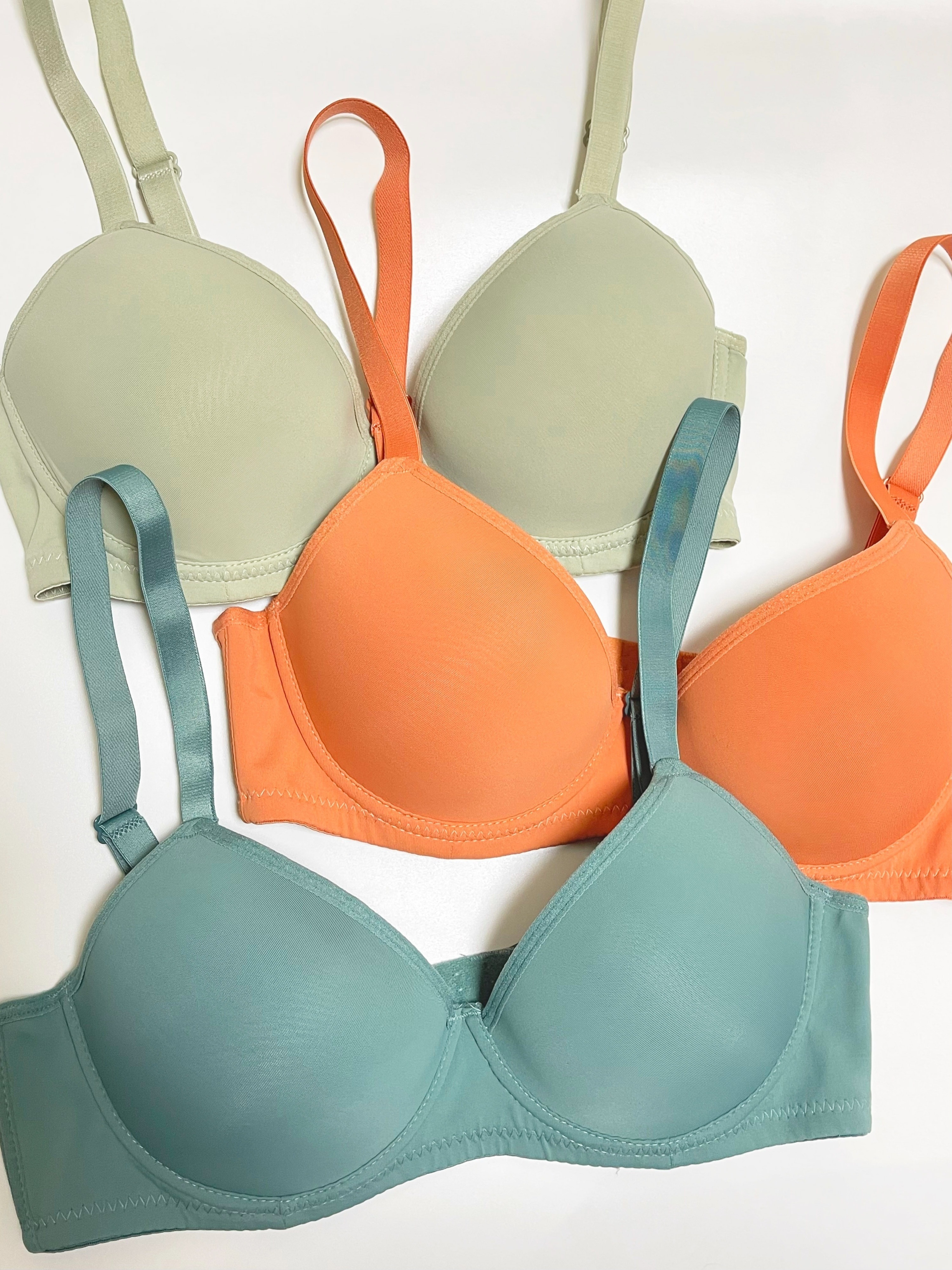 Simple Solid Seamless Bras Comfy Breathable Push Everyday - Temu