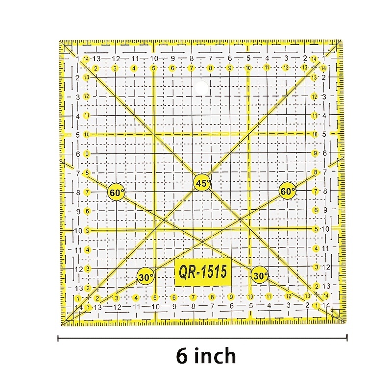 4pcs Acrylic Quilters Ruler 2.5, 4.5, 6.5, And 24.13 Cm Square Rulers  Patchwork Ruler Inch (QR-07S-ABCD) Inch Ruler, Quilting Ruler Square  Quilting Ru