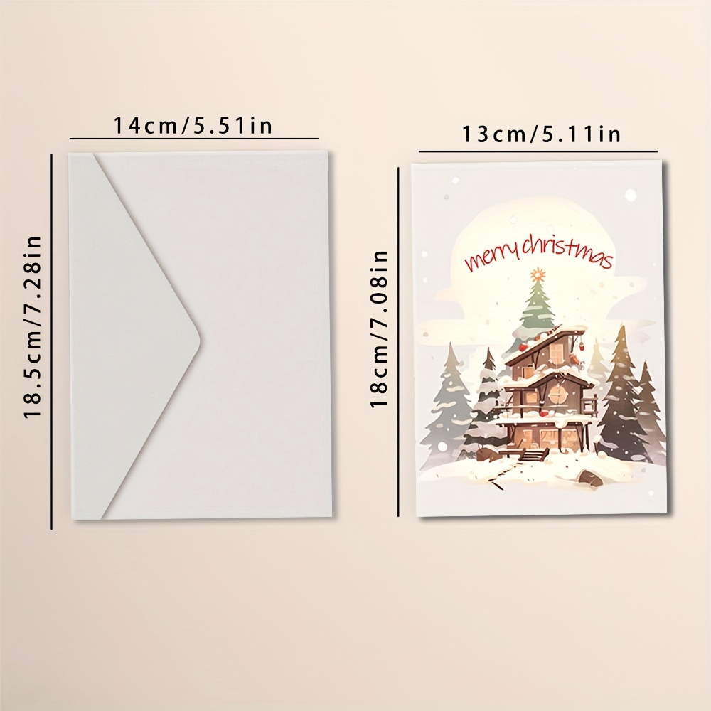  Christmas Steeple Christmas Card - Set of 15 : Greeting Cards  : Office Products