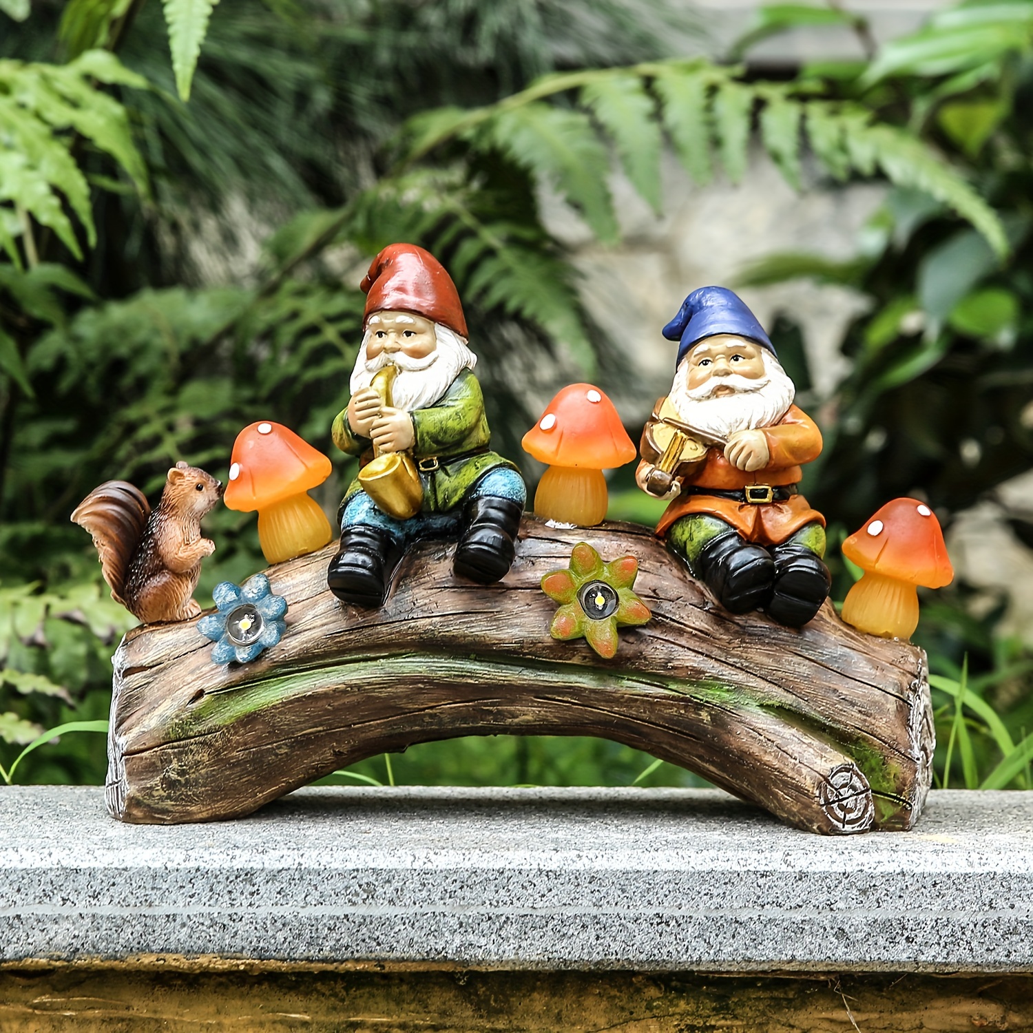PLIENG Garden Gnome Ornaments Outdoor, Garden Gnomes Statue With