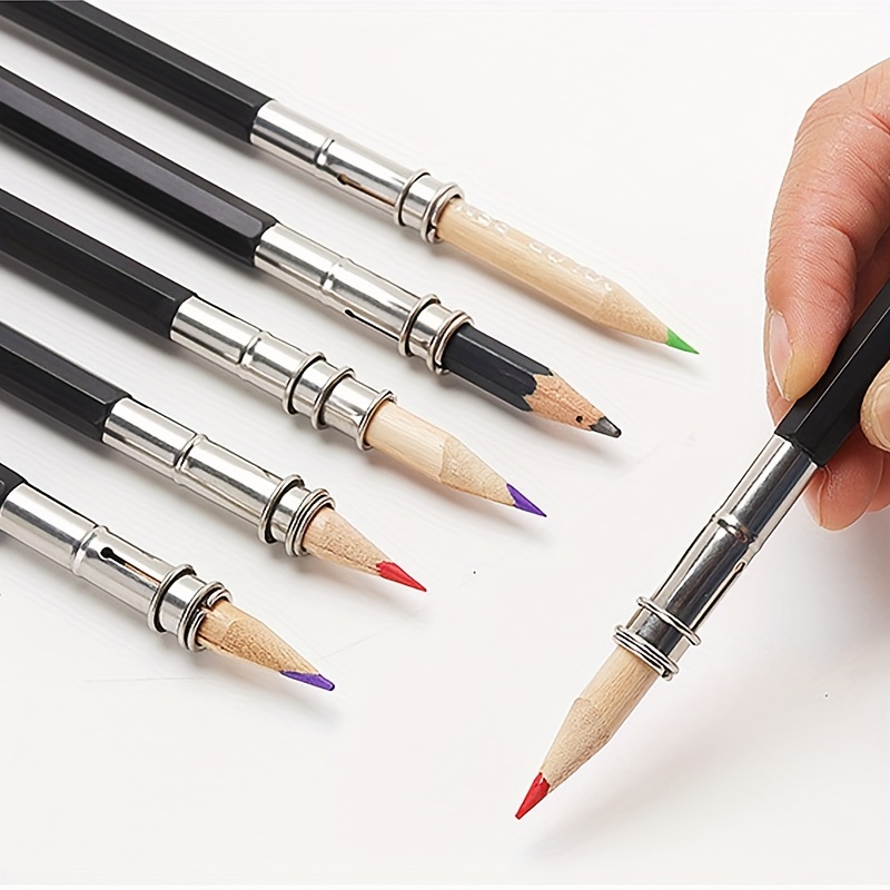 1pc Metal Single Head Pencil Extender, Pencil Lengthener, Holder, Pen  Extension, Pencil Case