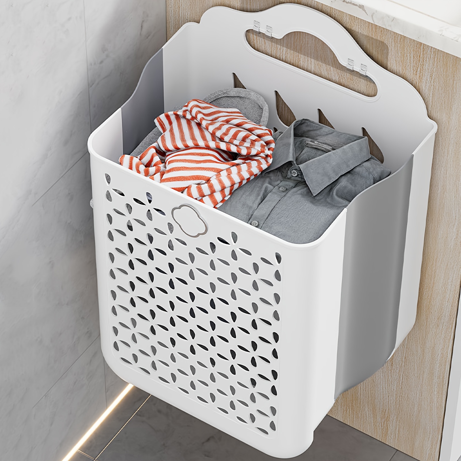 Cesta de lavandería de 3 niveles con rueda, cesta clasificadora de ropa  sucia para el hogar, baño, estante de almacenamiento simple, estante de  cocina