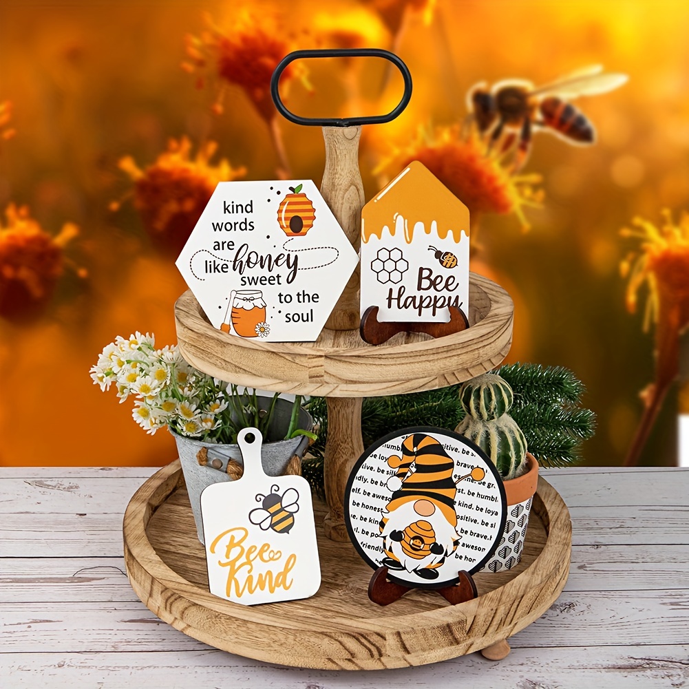 Honey Bee DIY Tiered Tray Set for Summer and Fall