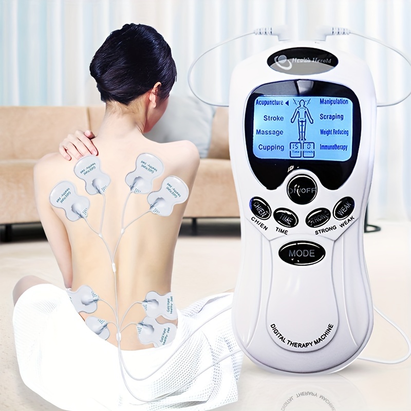 2-in-1 Electrotherapy Device for Back, Neck, Shoulder Pain Relief, 8 Modes,  15 Intensity Levels for Relaxation and Muscle Stimulation