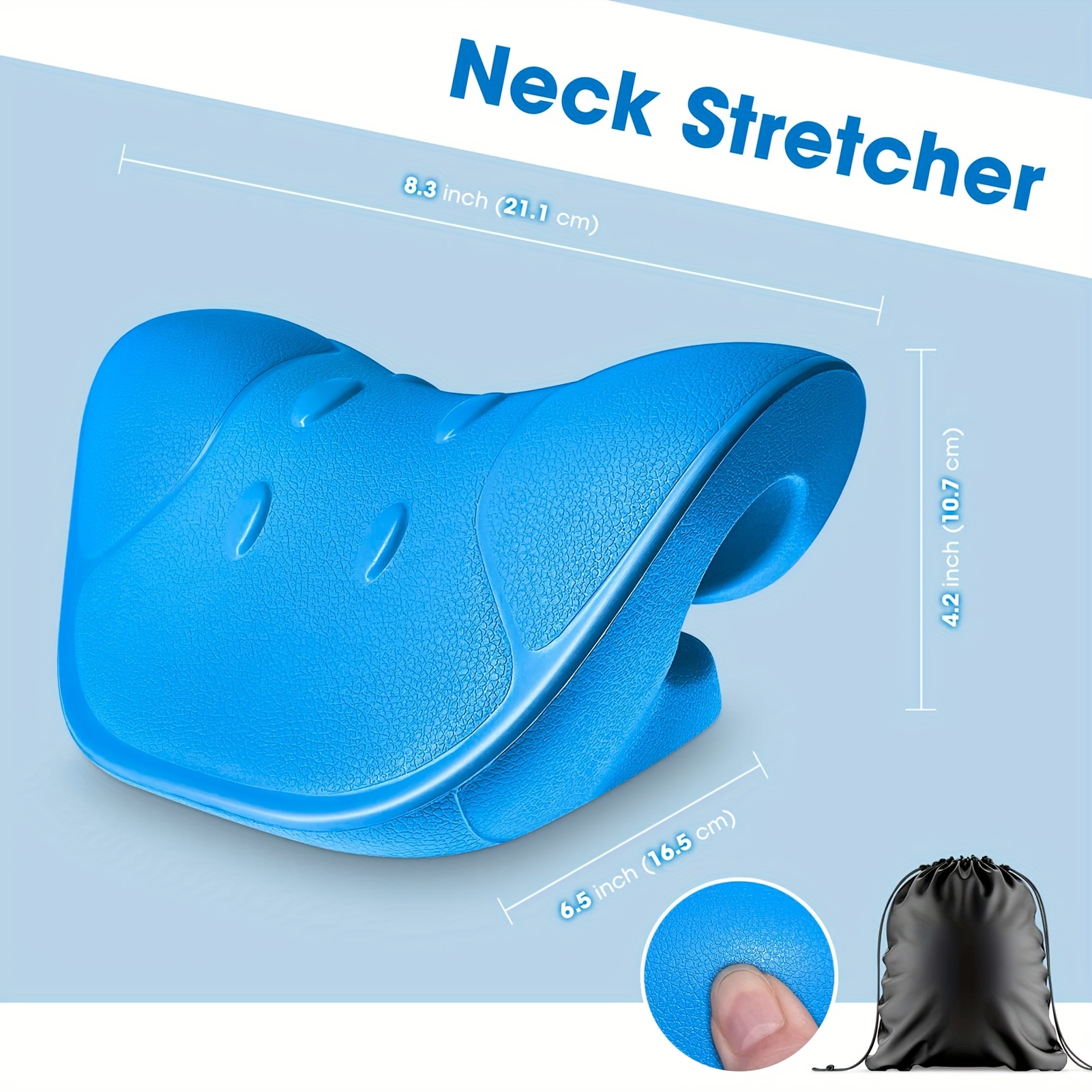 Almohada cervical, estirador de cuello para aliviar el dolor de cuello,  nube de cuello para jorobada, dispositivo de tracción cervical de cuello