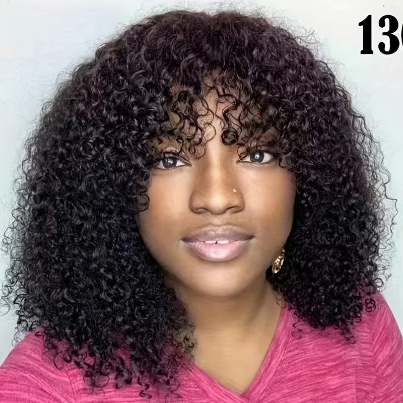 

200% Human Hair Wig Long Deep Wave Wig Long Curly Wavy Wig 200% Density Non Lace Wig Human Hair Wig Natural Hairline With Baby Hair