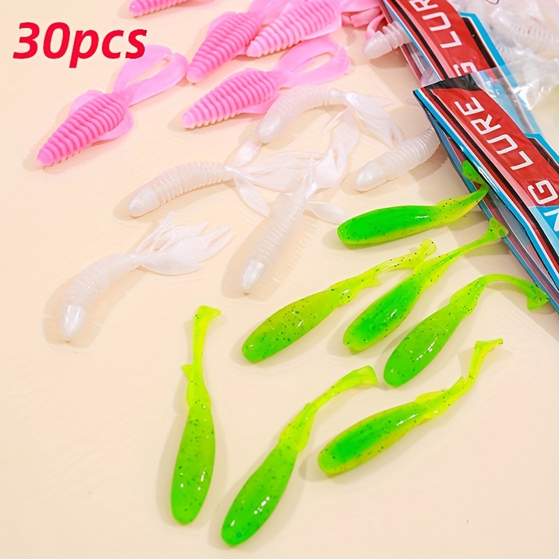 Blue Artificial Plastic Lure Bionic T tail Worm Soft - Temu