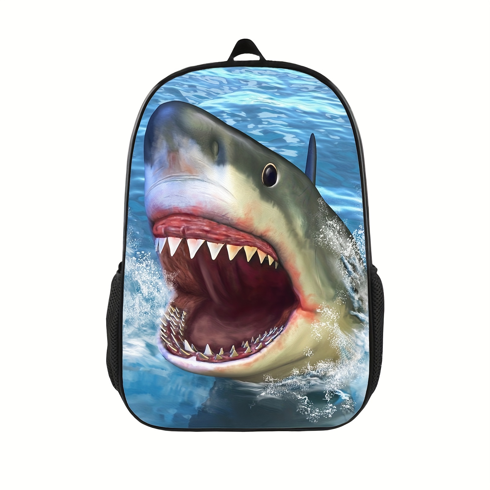 Shark best sale face backpack