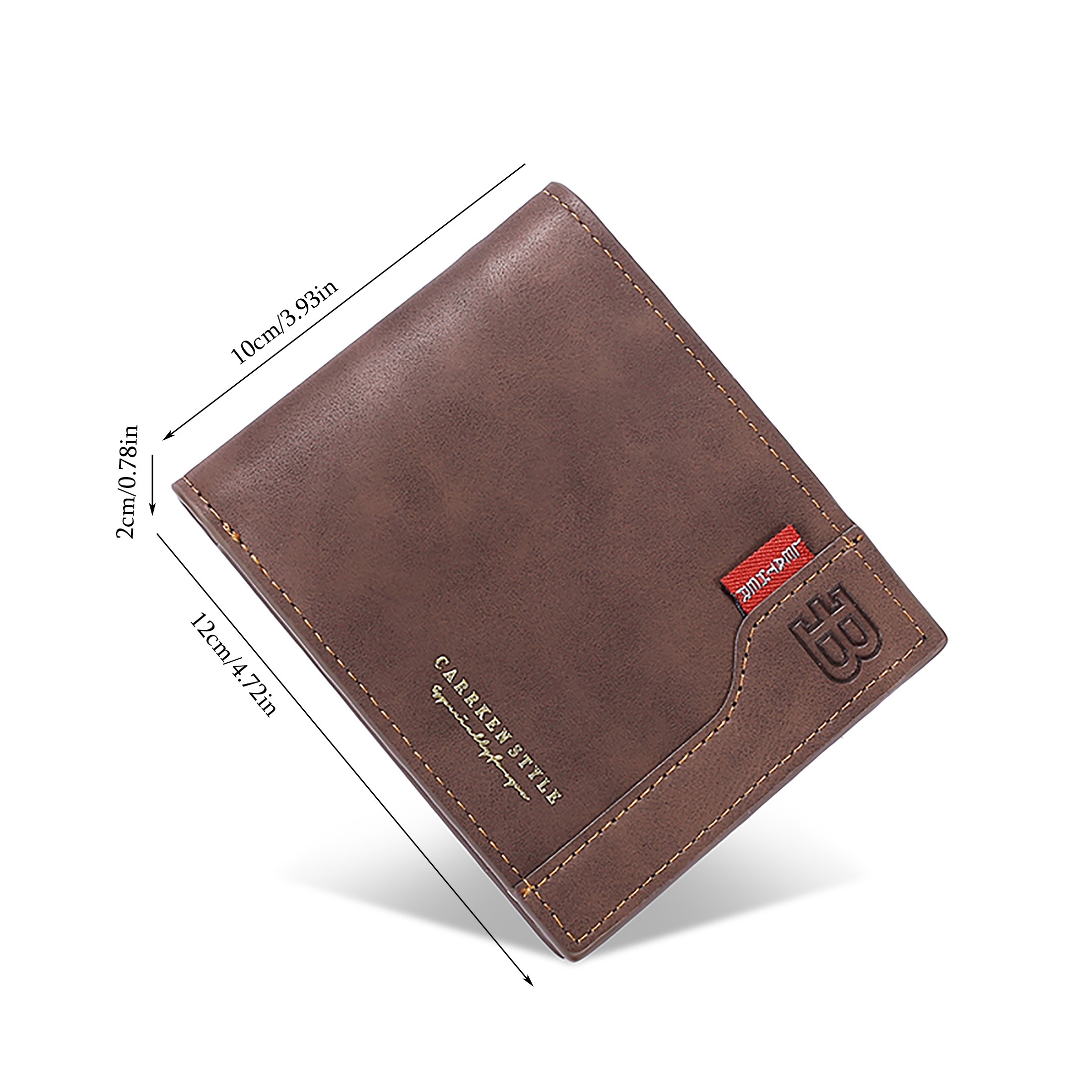 1pc Men's New Fashion Wallet, Large Capacity Coin Purse, Multi Card Slot Card Case With Zipper Coin Pocket Money Clip