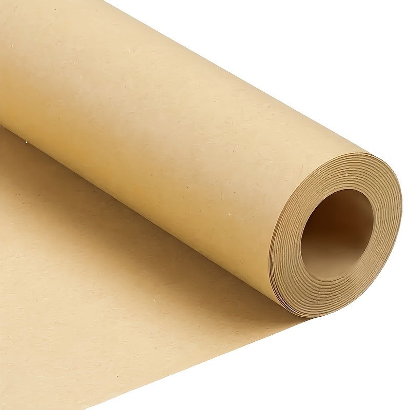 Kraft Paper Roll Plain Brown Shipping Paper For Gift - Temu