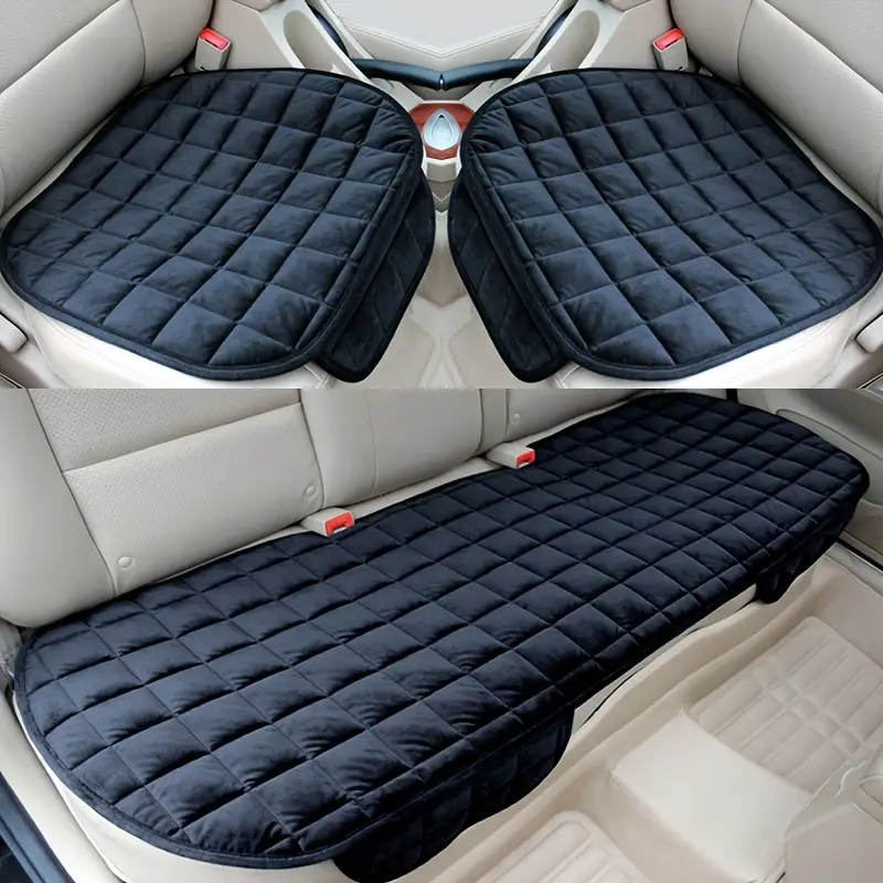 Or Or Plush Plaid Thicken Warm Car Seat Cushion Pad Car Seat - Temu
