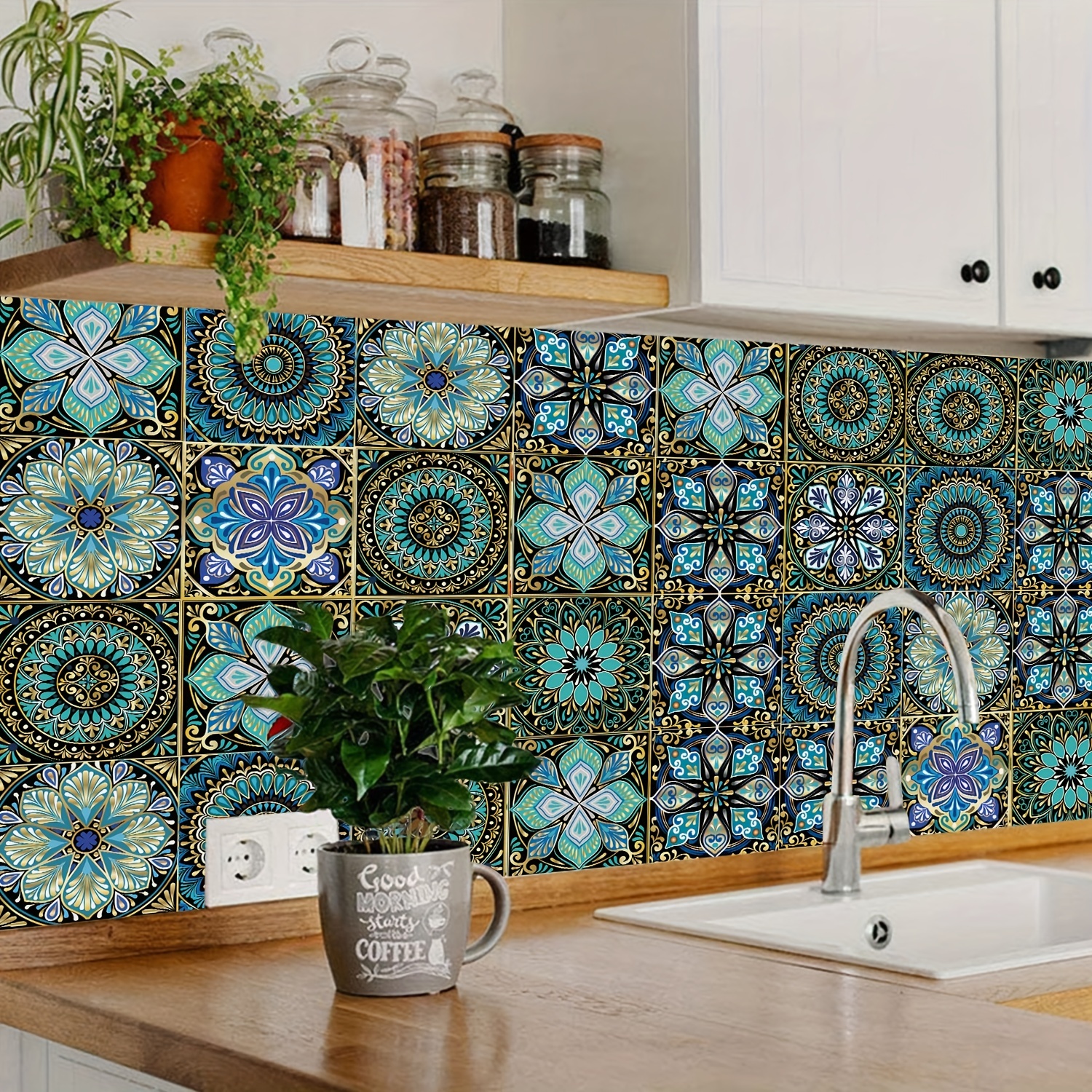 10 Pegatinas Azulejos Estilo Mandala Autoadhesivas - Temu Mexico