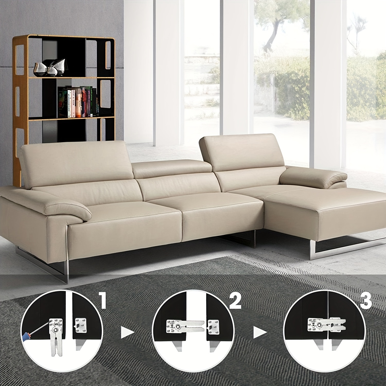  Sofa Snap Sectional Couch Connector (Flat Fixed Mount #910) :  Home & Kitchen