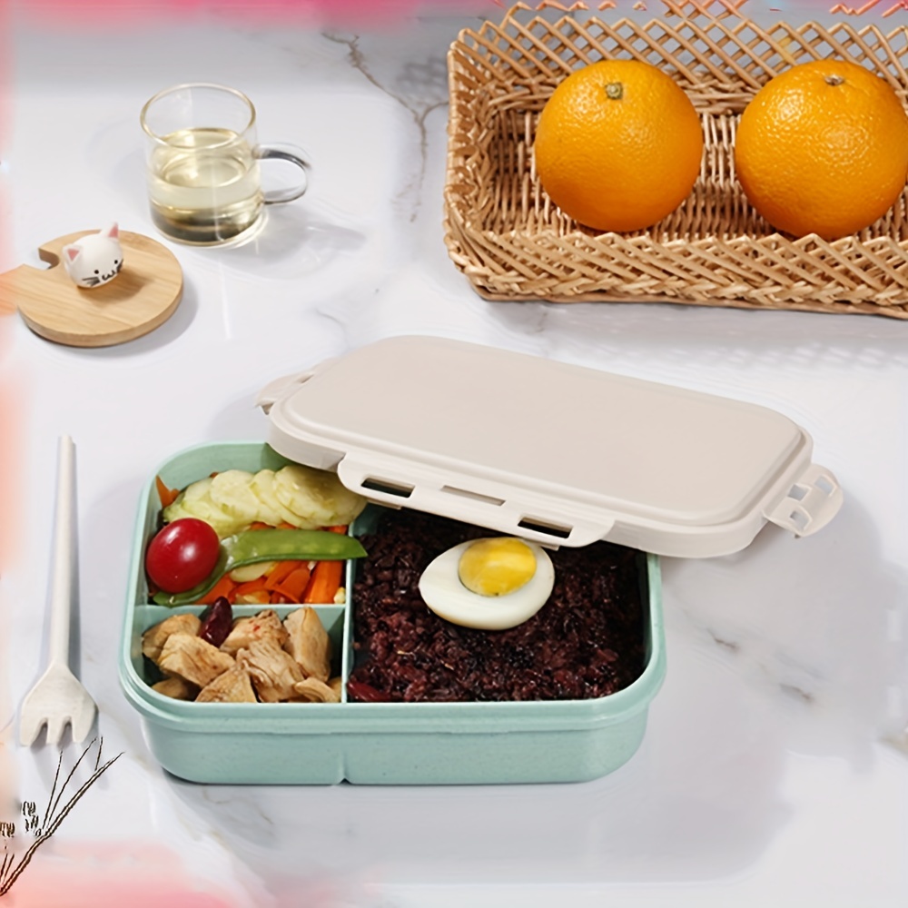 3 Tier Lunch Box Set With Spoon And Fork Microwave And - Temu