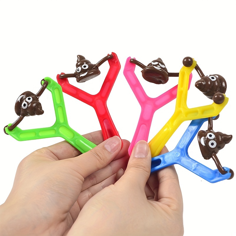 Finger Slingshots for Kids Dinosaur Shape Dino Figures Sling Shot Toys 6Pcs