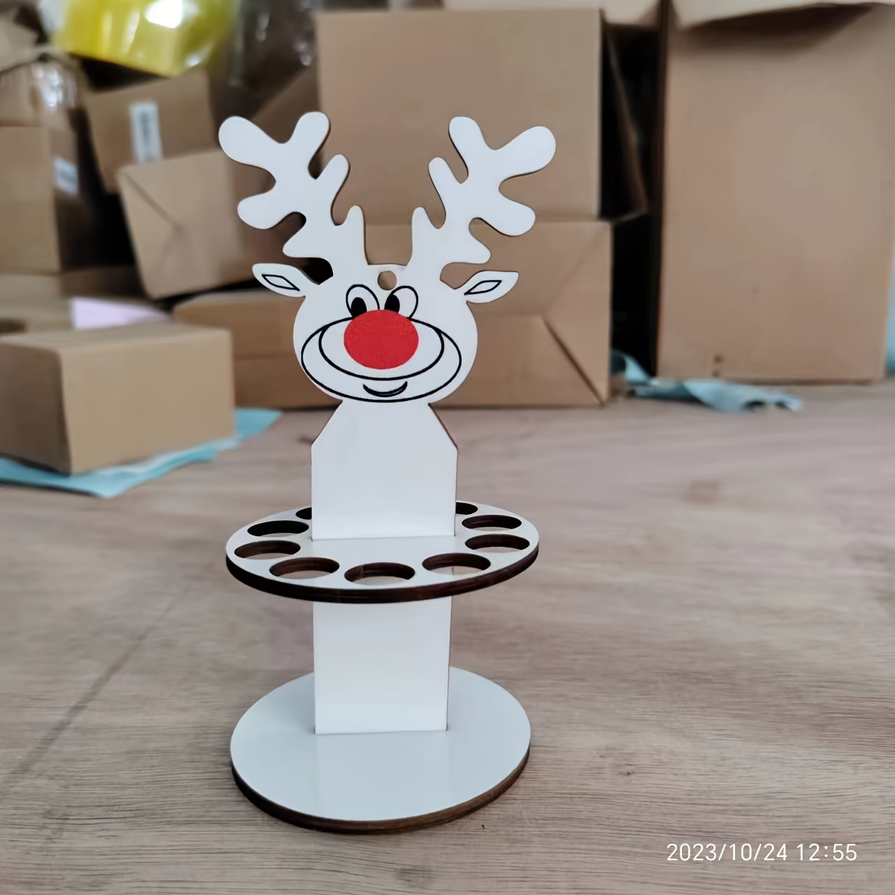 LiLuBuy Unique Christmas Money Support, Handmade Wooden Christmas Tree,  Reindeer, Snowman Money Support, Christmas Table Decorations, Interesting  Gift Ideas For Family And Friends 