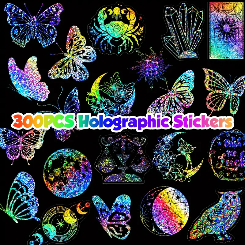 Holographic Stickers Resin Stickers For Art Craft Stickers - Temu