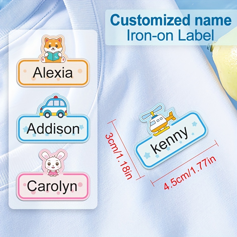 Custom Iron-On Clothing Labels for Kids