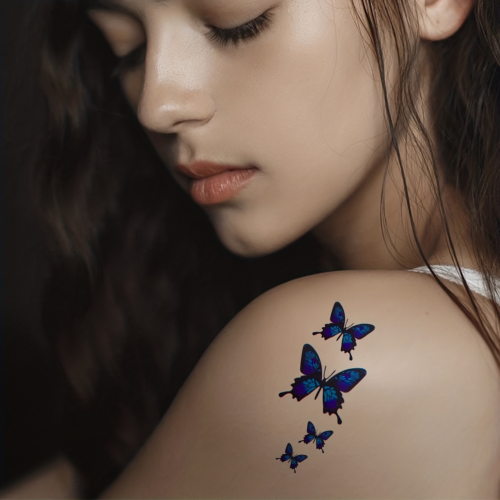realistic blue butterfly tattoo