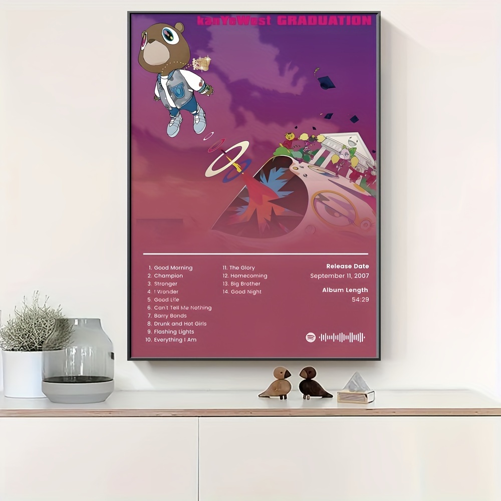 Kanye West Graduation Music Album Cover Poster Prints Art Canvas Painting  Wall Living Room Home Decor (No Frame)