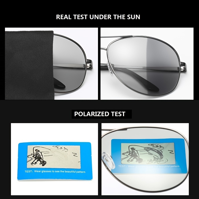 Generic Photochromic Polarized Sunglasses Fishing Eyewear