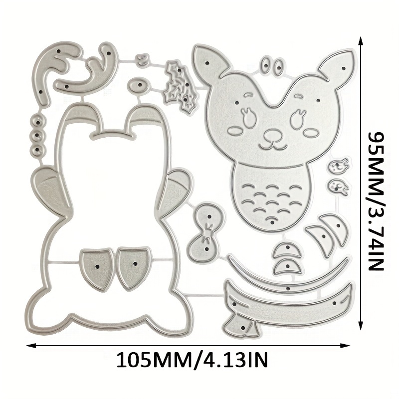 ZFPARTY Nesting Gingerbread Man Metal Cutting Dies Stencils for