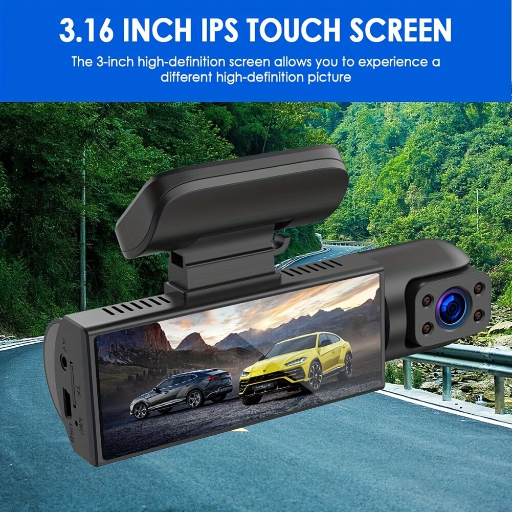 Dual Dash Cam Front and Inside FHD 1080P Dash Camera for Cars with Infrared  Night Vision, Dashcams for Cars Dashboard Camera with 170° Wide Angle Car