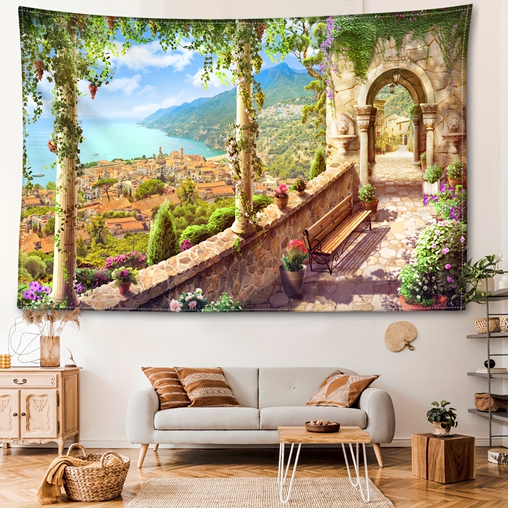 Comprar Tapiz decorativo de pared con árbol de la vida en el bosque,  paisajes para habitación, estética, decoración bohemia del hogar para  niños, escena colgante artística