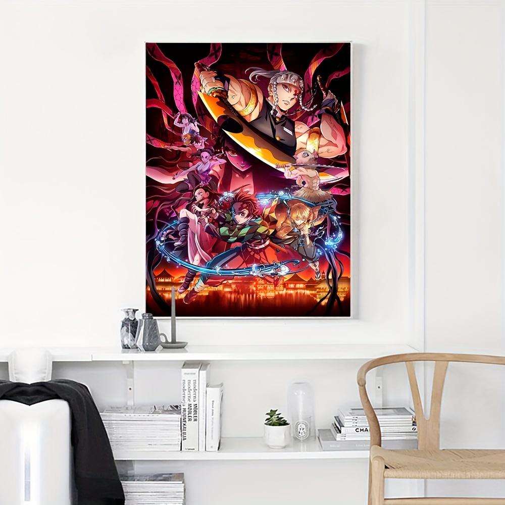 Demon Slayer Hanging Scroll Painting Printed Anime Cartoon Home Decor Wall  Poster Art Living Room Modern Decoration Gift