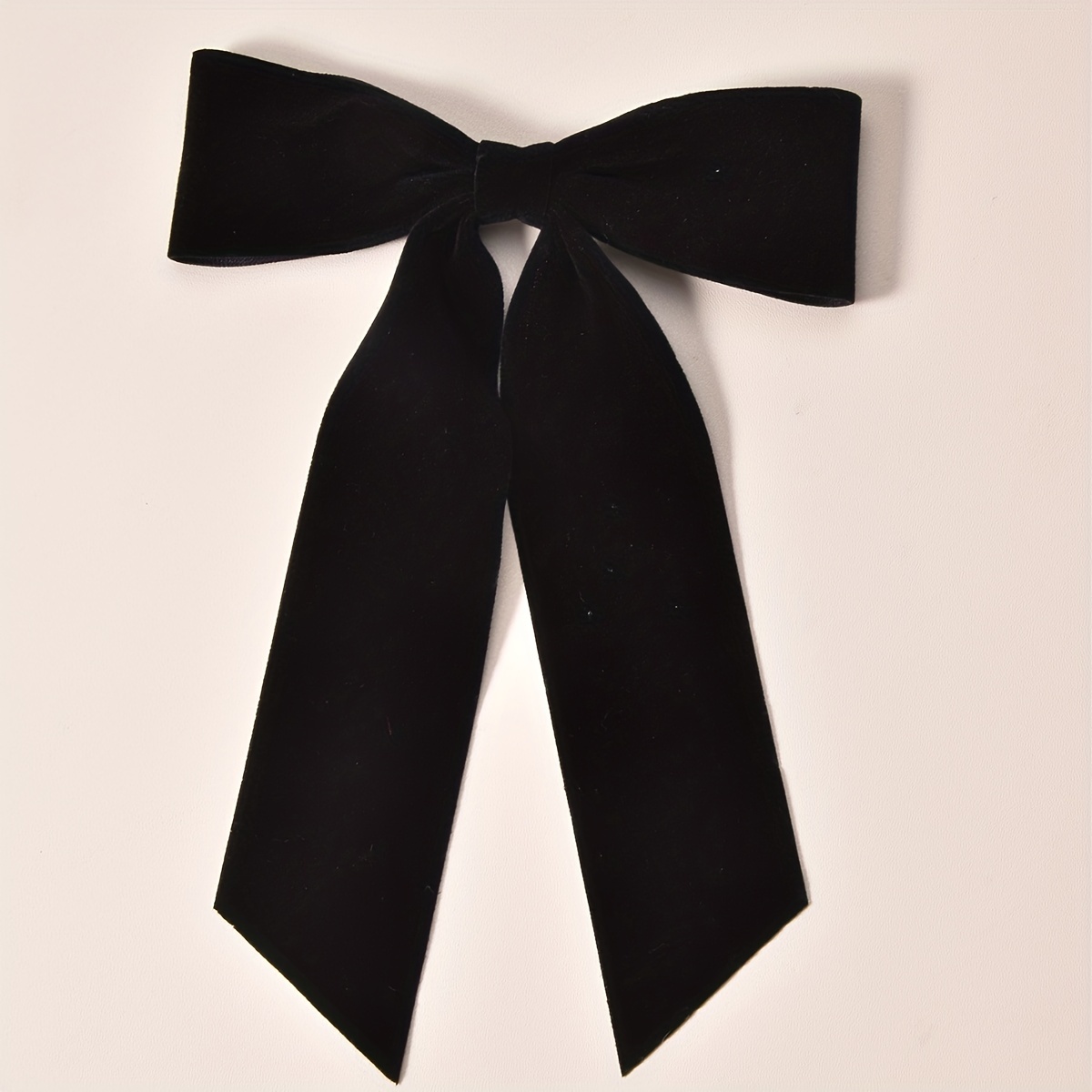 Black Bow Knot Hair Clip Female Black Vintage Duck Billed Clip With Long  Ribbon Coquette Style Headwear Female
