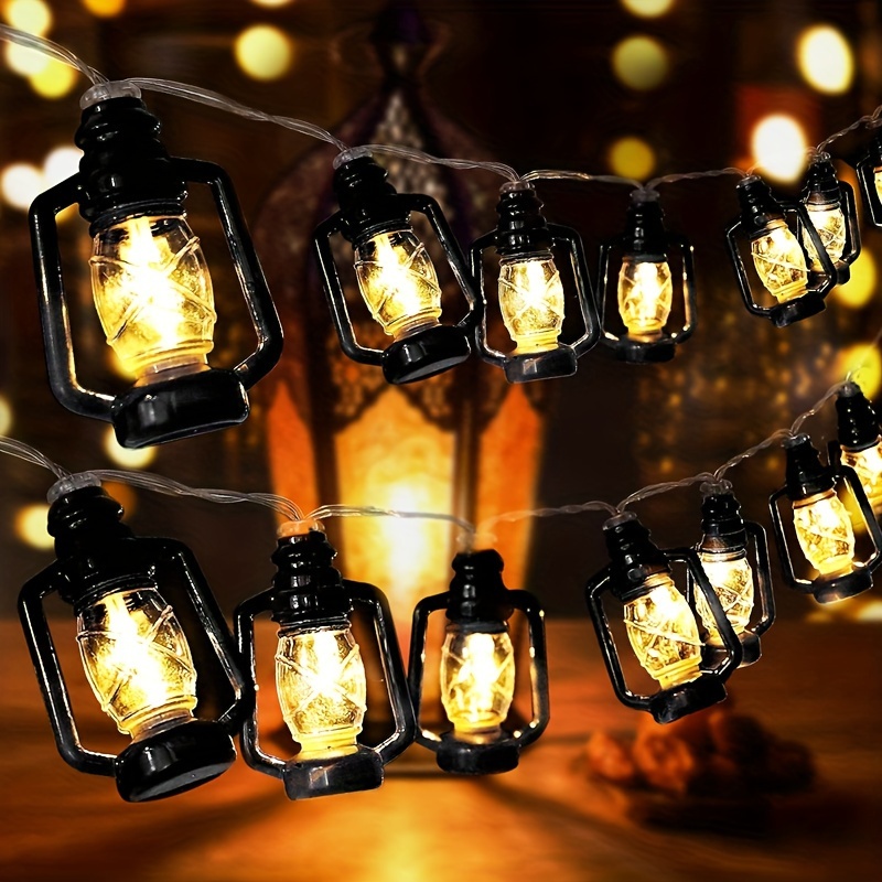 10 Led Camping Lantern String Lights Mini Kerosene Lamp For - Temu