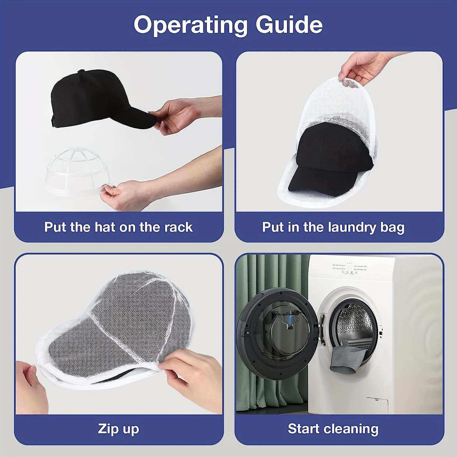 Hat Washer For Washing Machine, Baseball Hat Cleaner Protector