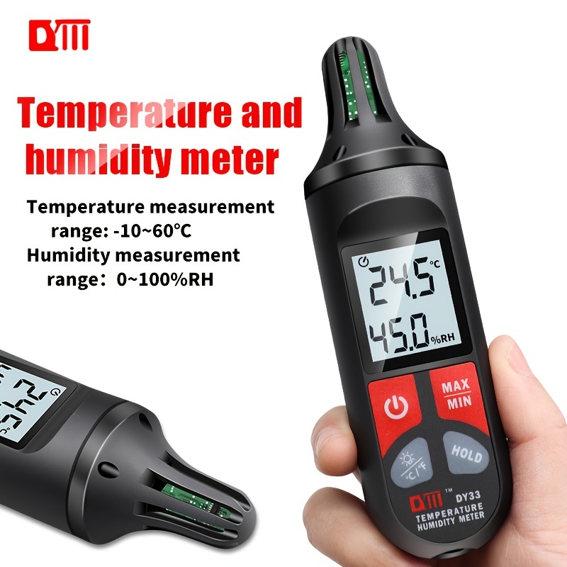 1pc Mini Handheld Electronic Thermometer & Hygrometer, Desktop Humidity & Temperature  Monitor For Home Office (battery Not Included)