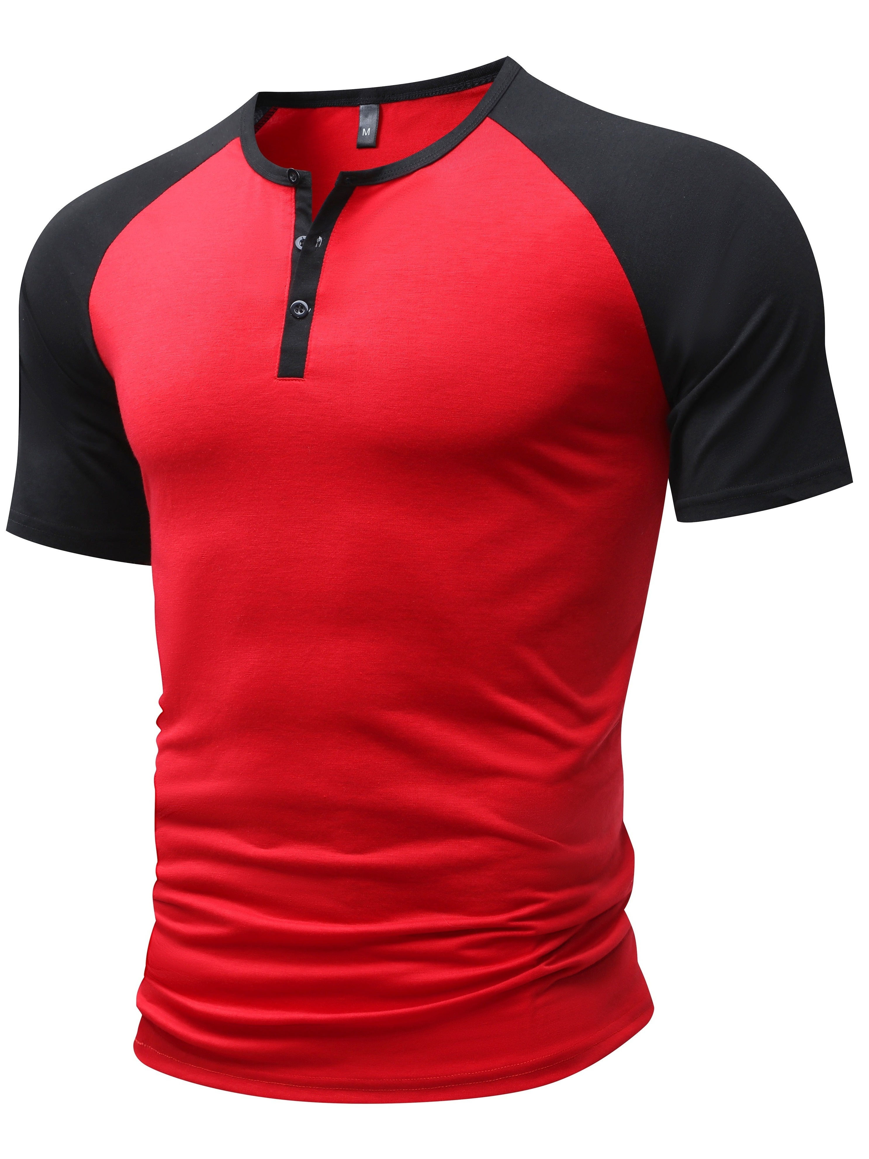 Angeun Men's Linen Casual T-Shirts 34 Sleeve Henley India