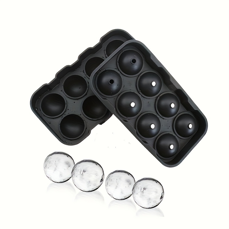 1pc Large Ice Cube Tray With Lid, Silicone Ball & Square Flexible Ice Cube  Molds, For Cocktail, Whiskey, Juice And Any Drinks - Reusable And Bpa-free