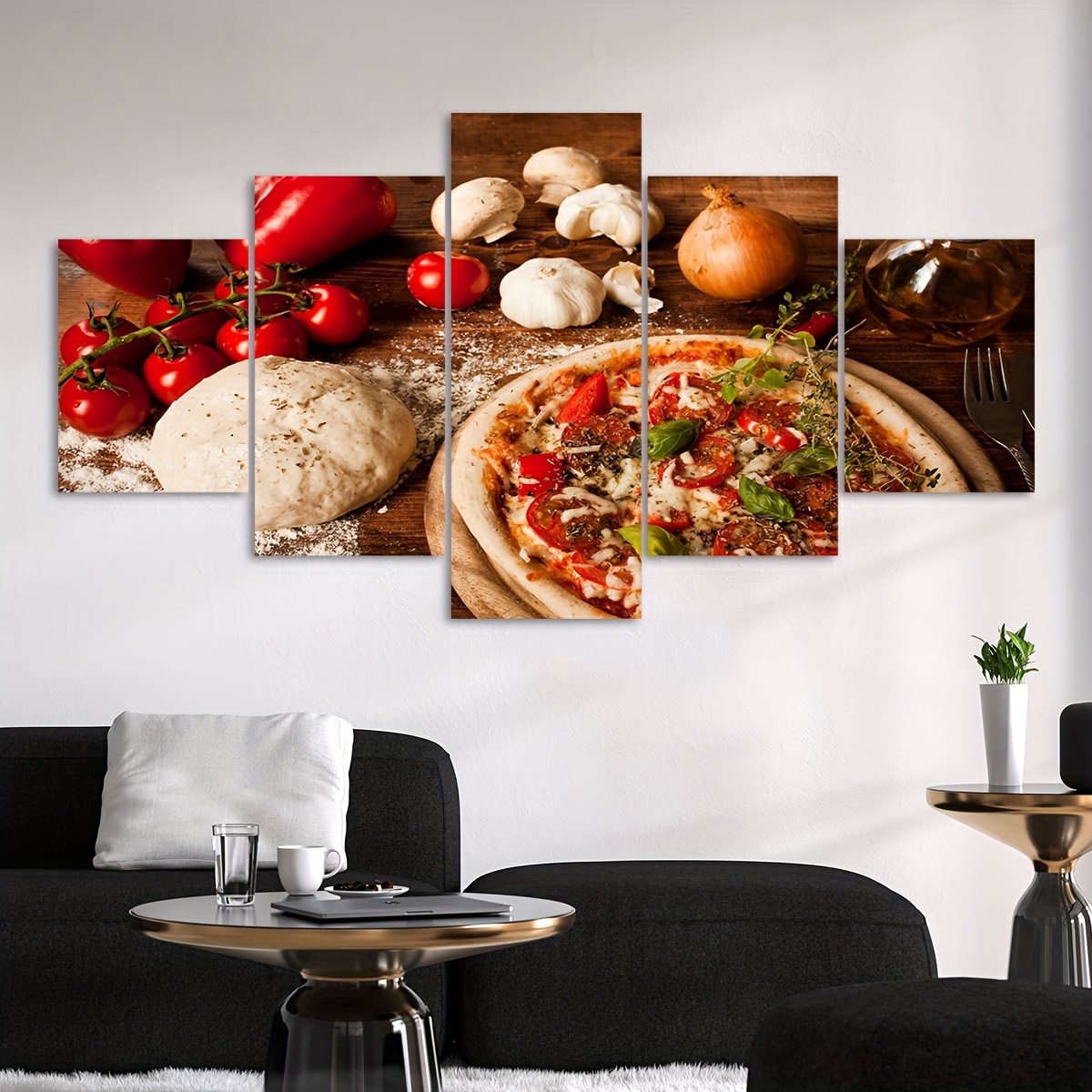 Acquista Acquerello Cibo Poster e Stampa Italiana Pizza Cucina Moderna Sala  da Pranzo Parete Arte Casa Decor Tela Pittura Citazione Immagine Senza  Cornice