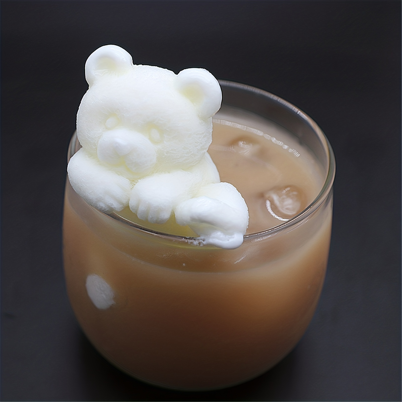 3d Teddy Bear Silicone Ice Cube Mold For Coffee Milk Tea - Temu