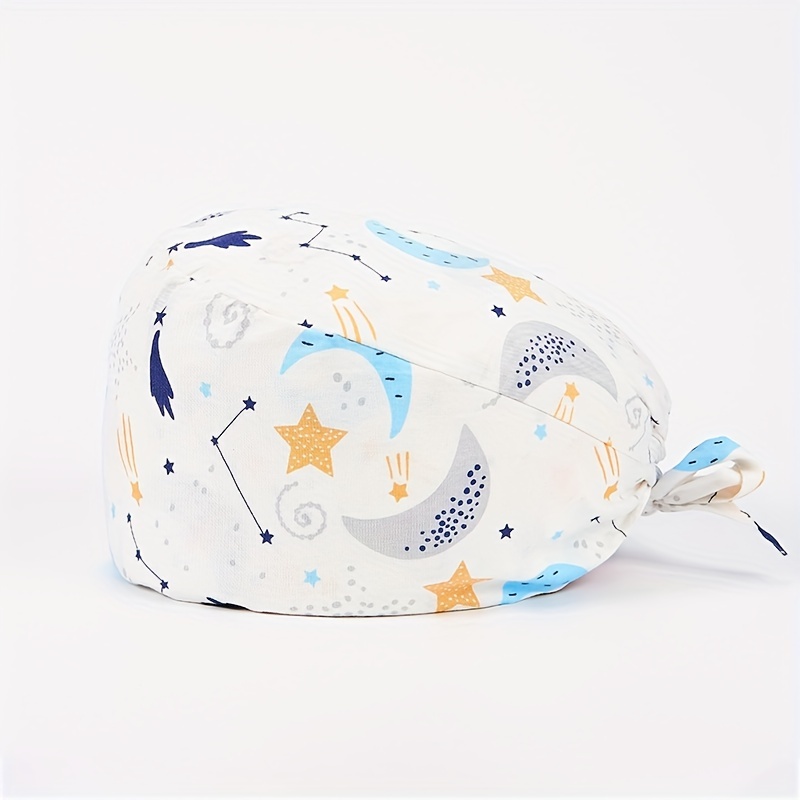 Cartoon Cotton Work Cap Button Nurse Scrub Hat