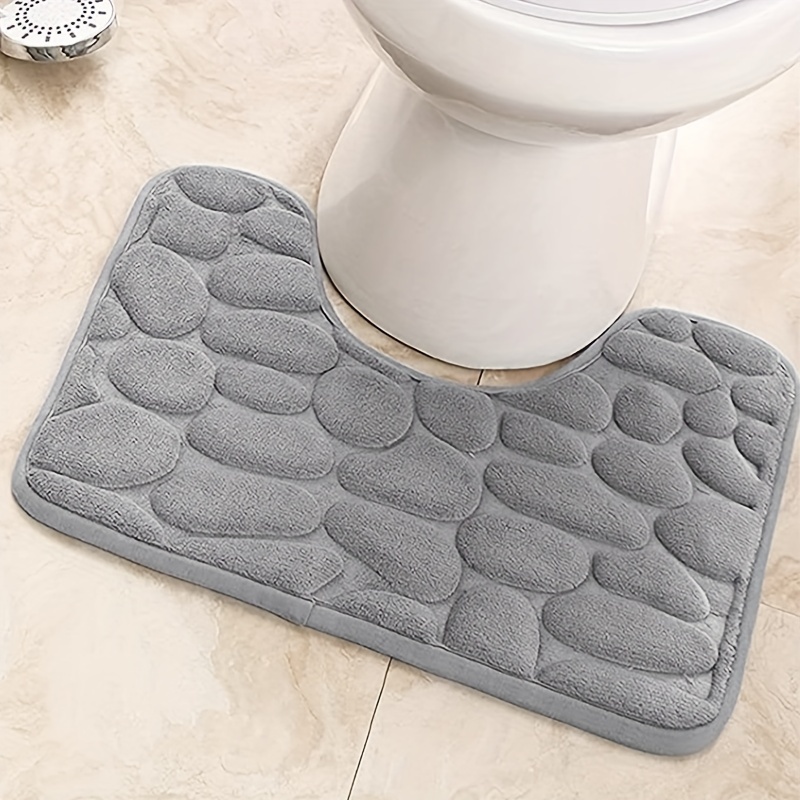 Super Absorbent Floor Mat, Ultra Thin Bathroom Rugs With Rubber Backing - Waterproof  Bath Mat Quick Dry Bathroom Carpet (grey)