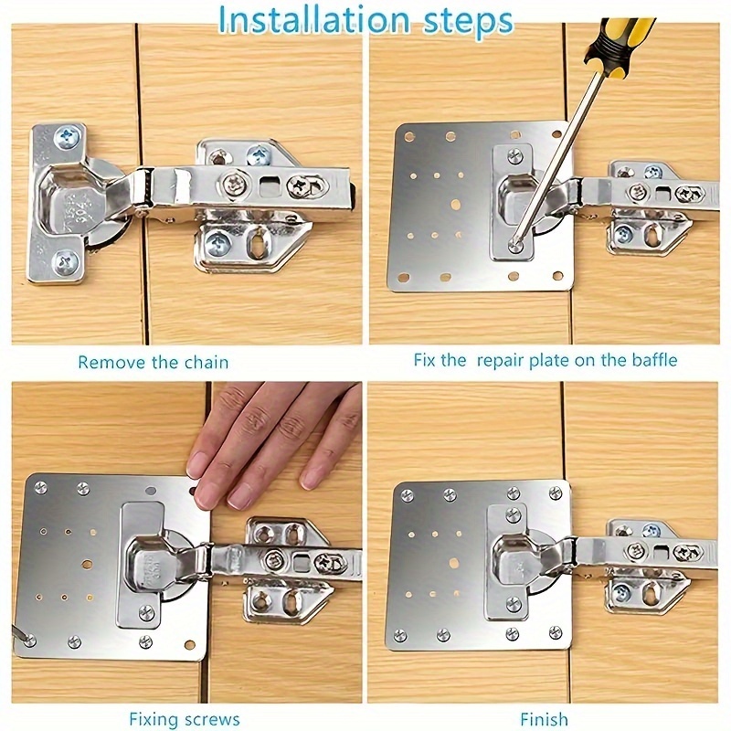 10pz / 20pz Cerniere In Acciaio Inossidabile, Kit Di Riparazione Cerniere  Per Porte E Armadi, Ripara Facilmente Le Porte Degli Armadi Con Staffe